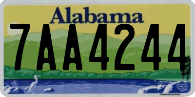 AL license plate 7AA4244