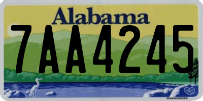 AL license plate 7AA4245