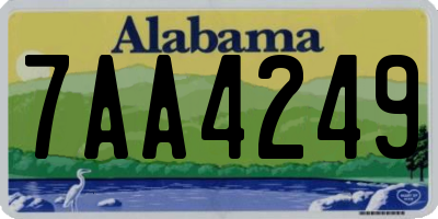 AL license plate 7AA4249