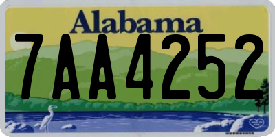 AL license plate 7AA4252