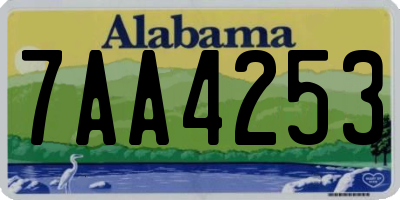 AL license plate 7AA4253