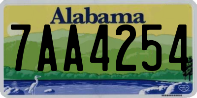 AL license plate 7AA4254
