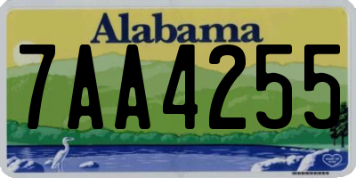 AL license plate 7AA4255