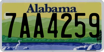 AL license plate 7AA4259