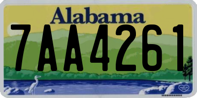 AL license plate 7AA4261