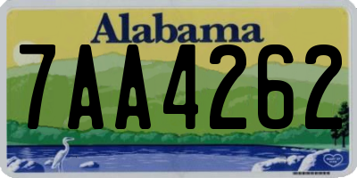 AL license plate 7AA4262