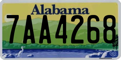 AL license plate 7AA4268