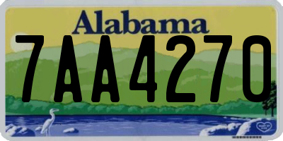 AL license plate 7AA4270