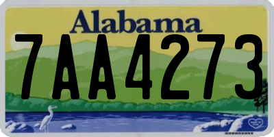 AL license plate 7AA4273