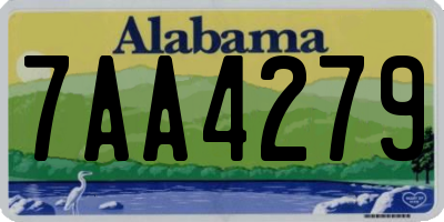 AL license plate 7AA4279