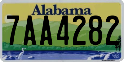 AL license plate 7AA4282