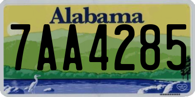AL license plate 7AA4285