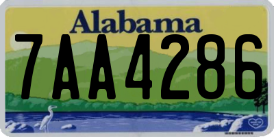 AL license plate 7AA4286