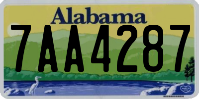 AL license plate 7AA4287