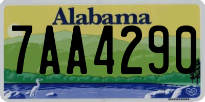 AL license plate 7AA4290