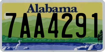 AL license plate 7AA4291