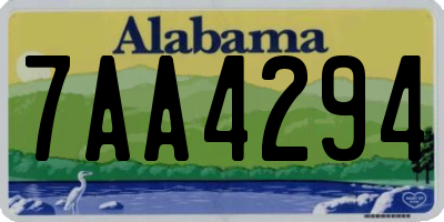 AL license plate 7AA4294