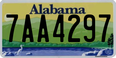AL license plate 7AA4297