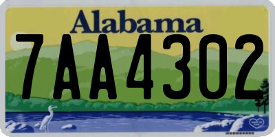 AL license plate 7AA4302