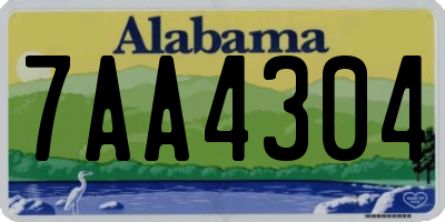 AL license plate 7AA4304