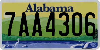 AL license plate 7AA4306