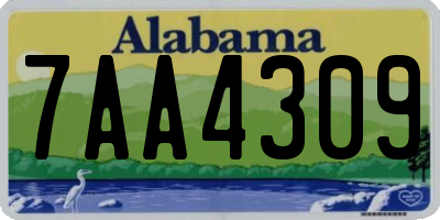 AL license plate 7AA4309