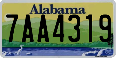 AL license plate 7AA4319