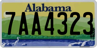 AL license plate 7AA4323