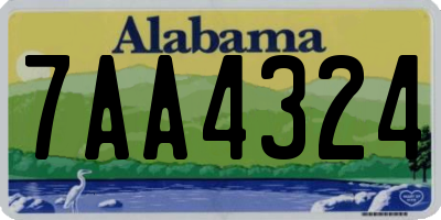 AL license plate 7AA4324