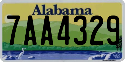 AL license plate 7AA4329