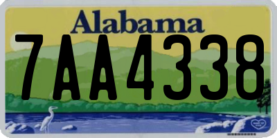 AL license plate 7AA4338