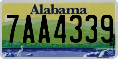 AL license plate 7AA4339