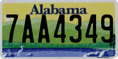 AL license plate 7AA4349