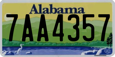AL license plate 7AA4357