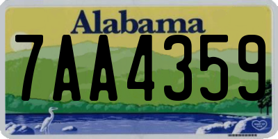 AL license plate 7AA4359
