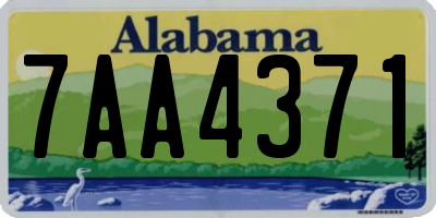 AL license plate 7AA4371