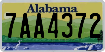 AL license plate 7AA4372