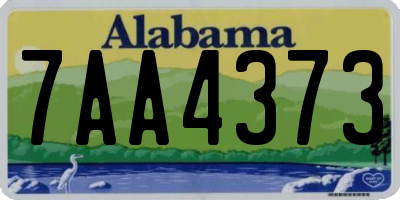 AL license plate 7AA4373