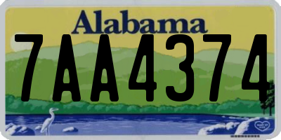 AL license plate 7AA4374