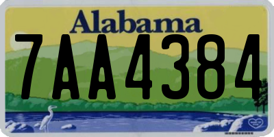 AL license plate 7AA4384