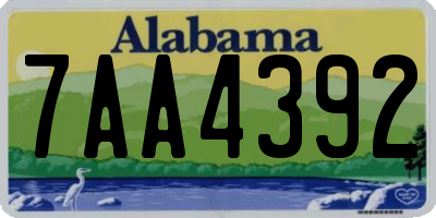 AL license plate 7AA4392