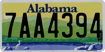 AL license plate 7AA4394