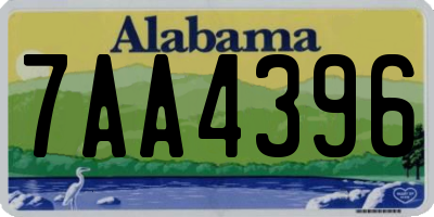 AL license plate 7AA4396