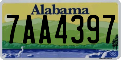 AL license plate 7AA4397