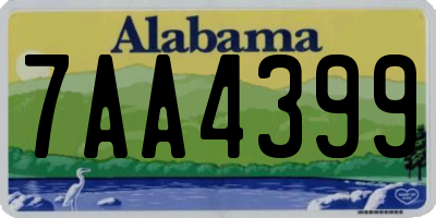 AL license plate 7AA4399