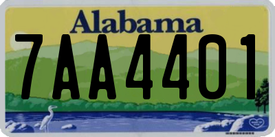 AL license plate 7AA4401