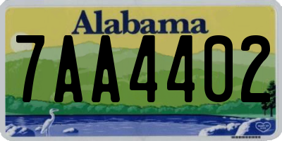 AL license plate 7AA4402