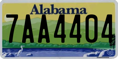 AL license plate 7AA4404