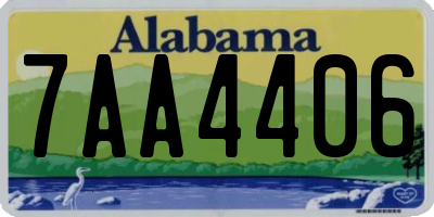 AL license plate 7AA4406