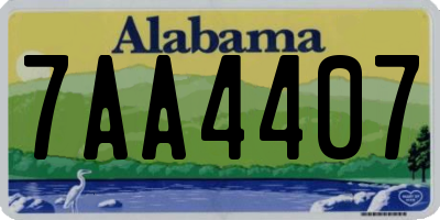 AL license plate 7AA4407